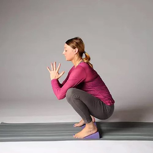 Hugger Mugger Yoga Wedge - Gray - Gentle Lift for Sensitive Wrists, Durable and Stable, Supports Joints, Great for Downward Dog