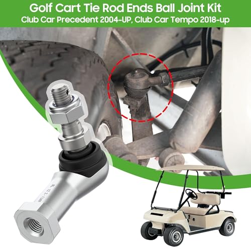 10L0L Ball Joint Tie Rod End Kit for Club Car Precedent 2004+ and Tempo 2018+