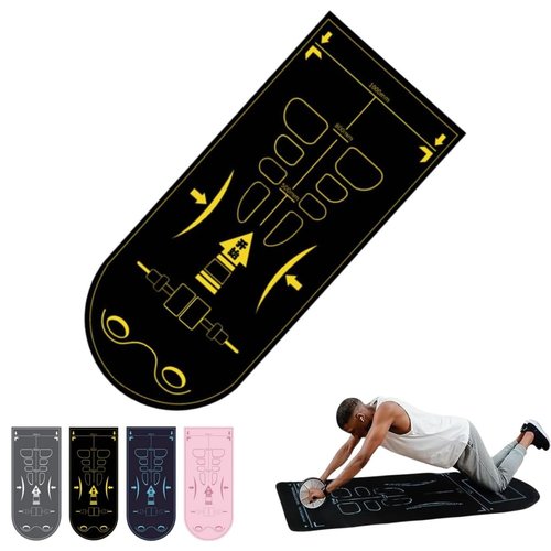 Exercise Equipment Mat for Ab Roller Wheel, Non-Slip Exercise Mat Extra Long Sound Insulation Knee Mat The Joints Protect Reusable Gym Mat for Abdominal Yoga Floor Workouts