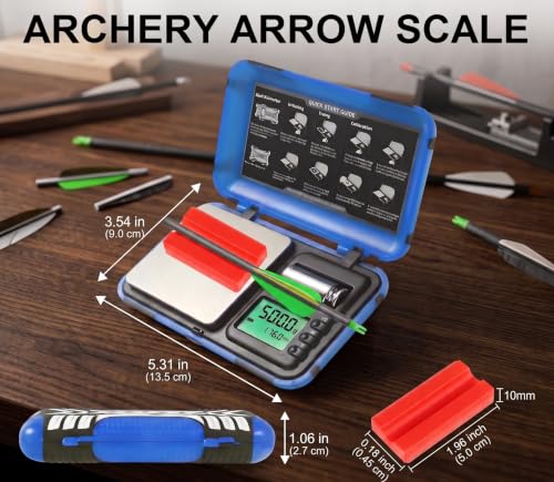 Blue & Black Digital Arrow Scale 200g x 0.01g Dual Unit LCD Pocket Weighing Scale