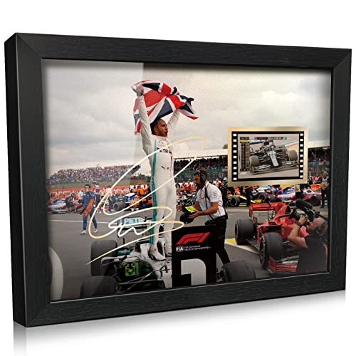 Lewis Hamilton F1 Framed Poster - Signed 8x6 Inches Memorabilia
