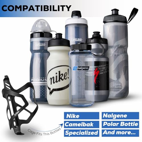 Corki Bike Water Bottle Holder 2-Pack Black – Aluminum Bicycle Cages