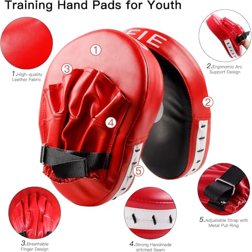 3-in-1 Boxing Training Set with Punching Mitts Kick Pad and Target Paddle - Adjustable Fitness Gear