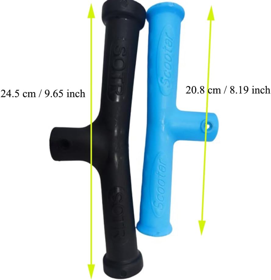 2 Pack Kids Kick Scooter Handlebar Replacement Handle Bar Parts for Kids Scooter Adjustable Height Handlebars 3 Wheel Folding Scooters Removable Seat 1 Inch Tube Front Rear Screw Type