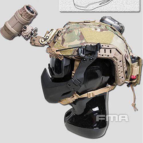 FM* Half Seal Mask (Folding Typle) for Tactical Helmet (TypeA) BK