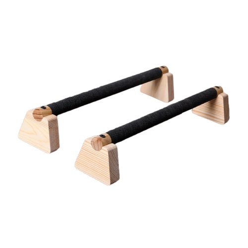 Menolana 2 Pieces Push up Bar Wooden Parallettes Bar for Men Women Portable Sturdy Structure Push up Stand for Exercise Floor Workout, 50CM