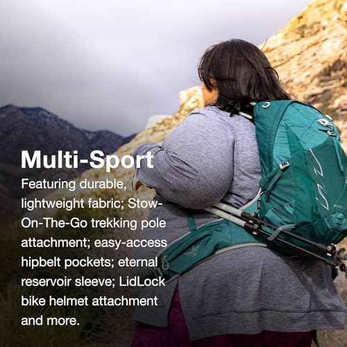 Osprey Tempest 20L Women's Hiking Backpack with Hipbelt, Stealth Black, WXS/S, Extended Fit