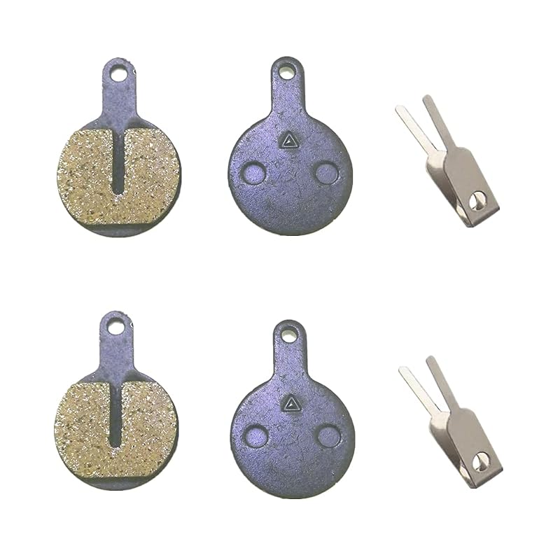 Bicycle Disc Brake Pads 2 Pairs with Springs & Clips for Tektro Novela Lyra L10 IOX Resin Semi-Metallic
