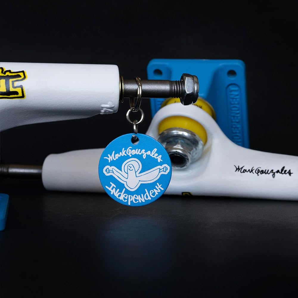 INDEPENDENT Truck Company 166 Stage 4 Pro Mark Gonzales Flat White Blue Standard Skateboard Trucks
