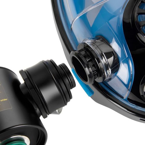 GOYOJO 0.5L Scuba Tank & Full-Face Snorkel Mask Combo – Dual-Use Snorkeling & Shallow Dive Kit with Manual Pump (DOT-Certified, 3000PSI, 5-8 Min Underwater Breathing) (Green)