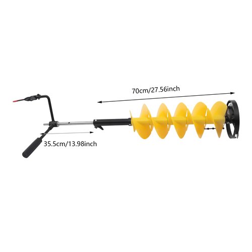 DUIBAII Cordless Nylon Ice Drill Auger, Nylon Corless Ice Augers, Electric Drill Adapter, Float Feature, Impact Resistant, for Ice Fishing and Outdoor Drilling