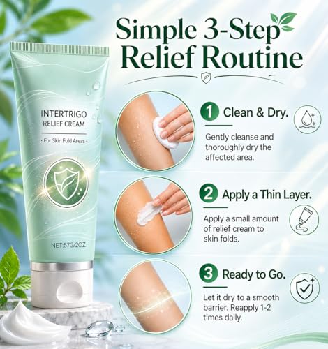 JCKJHUMIN Anti-Chafing Cream for Skin Folds & Inner Thighs 2 Pack (2 oz Tubes)