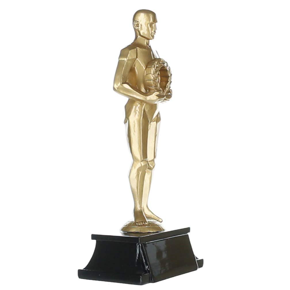 Decade Awards Male Achievement Trophy - Golden Achievement Award - Celebrate Success, Triumph and Victory in All Endeavors - Engraved Plate on Request (8 Inch Tall)