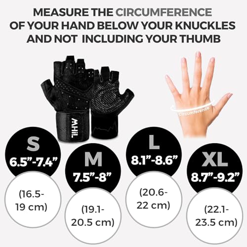 Women’s Breathable Workout Gloves - Black, Medium (7.5-8")