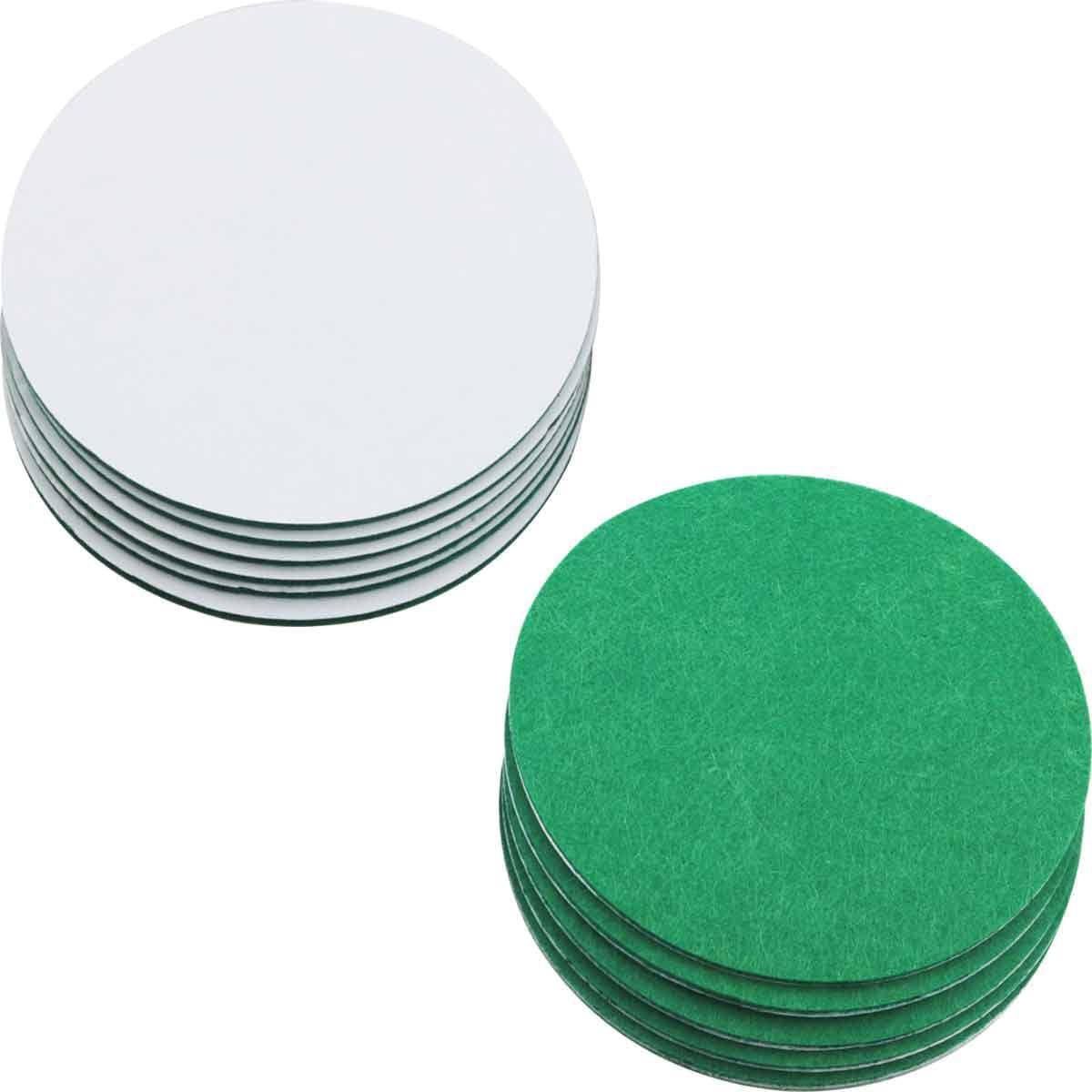 12PCS Hockey Mallet Self-Adhesive Replacement Felt Stickers 94x94x2MM Green Air Hockey Putter Backing Hockey Racket Pads Felt Replacement Pads