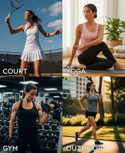 Women's Racerback Tank Tops - 5 Pack X-Large Black - Comfortable & Versatile
