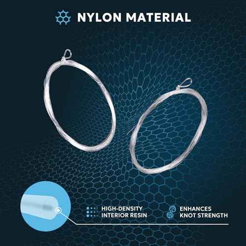 SF Pre-Tied Loop Fly Fishing Tapered Leader Nylon Clear Trout Freshwater Saltwater Bonefish Permit Bass Salmon Steelhead 7.5FT 9FT 10FT 12FT 15FT 0X 1X 2X 3X 4X 5X 6X 7X