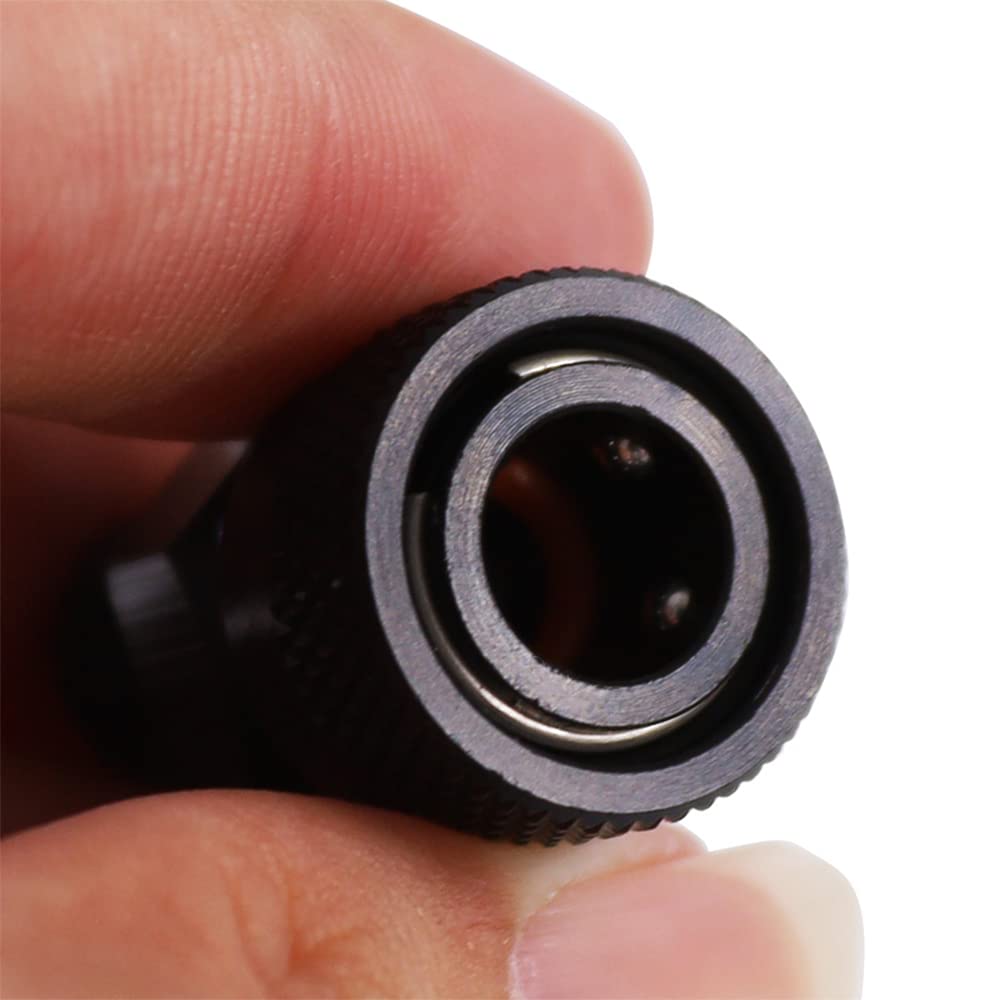 HMKUGO 1/8'' NPT Male Thread to 8MM Female Quick-Disconnect Connector Adapter, Black Zinc Plated Copper, PCP Paintball Charging Fittings with Sealing O-Ring