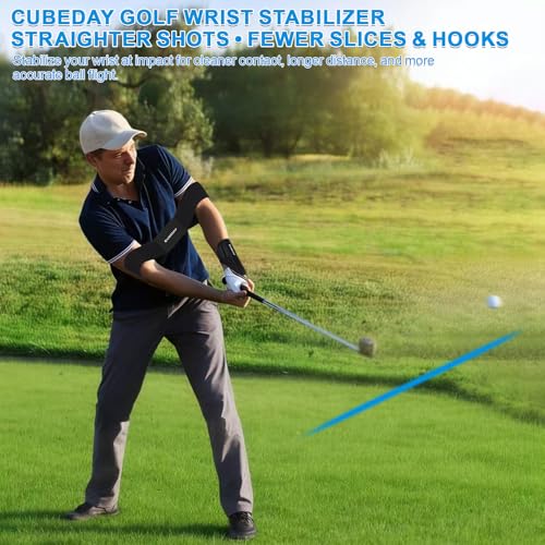 Golf Wrist Brace & Arm Band Training Aid Kit for Impact Control & Muscle Memory