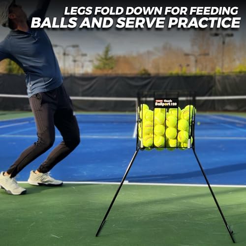 Tourna Ballport 120 with Wheels Tennis Ball Pick-Up Hopper, Black