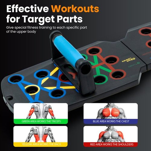 Push-Up Board, Portable Home Fitness Set,Full-Body Workout