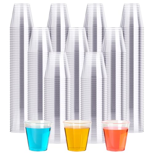 JOLLY PARTY 2oz Disposable Plastic Shot Glasses - Pack of 500, Clear