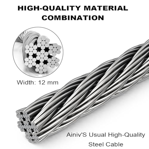 Ainiv Bike Lock Cable 4ft/120cm with Mounting Bracket - Rose Red