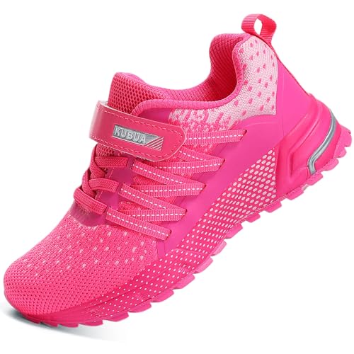 Kids Lightweight Sneakers - Pink Big Kid Boys Girls Tennis Shoes - Variation B