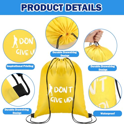 Stylish Motivational Drawstring Backpack Bulk - 60 Pcs, Large Capacity