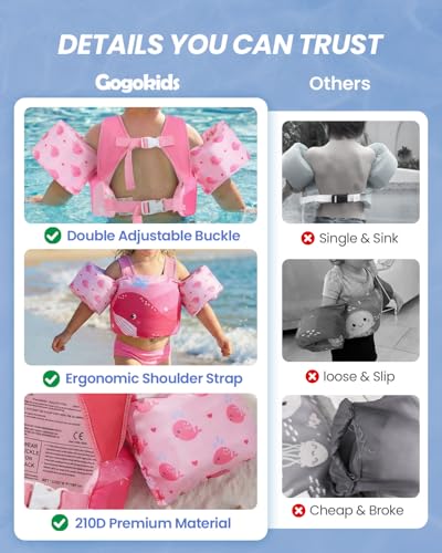 Toddler Swim Vest Pink Whale 24-33 Pounds - Kids Floaties Safety Vest