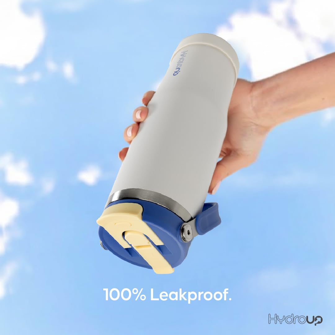 Hydroup Sport Tumbler 32oz Stainless Steel Water Bottle, Vacuum Insulated with 2-in-1 Lid (Straw & Spout), Leak-Proof Reusable Travel Mug for Hot and Cold Drinks