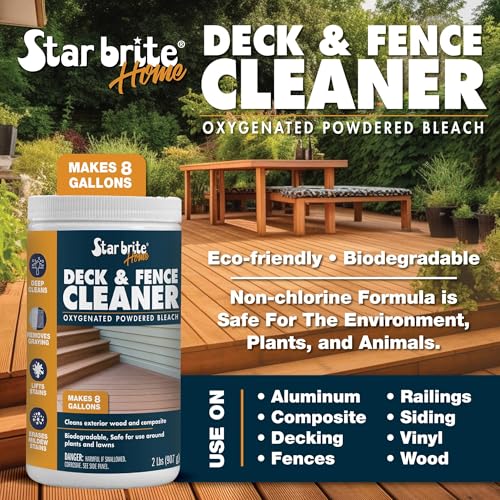 Star Brite Home Deck and Fence Cleaner 32 Oz Oxygenated Biodegradable Bleach