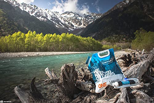 Gravity Water Filter System - One Gallon with Mini Filter, Blue/White/Clear - Single Size