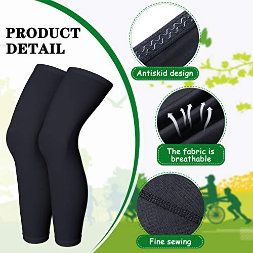 Geyoga Arm and Leg Sleeves Set - Large Black and White Compression & Sun Protection