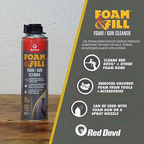 Red Devil 0921 Foam & Fill Foam Gun Cleaner, Clear, 12 Pack
