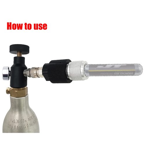 Heyxire Paintball Co2 Fill Adapter Compressed Air Fill Station Remote On or Off ASA Adapter with 3000psi Gauge