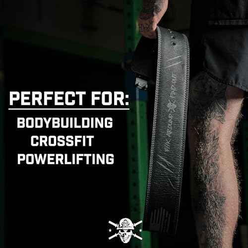Weight Lifting Belt - Lever Gym Belt for Weightlifting, 10mm Leather Weight Belt for Men - 4 Inches Wide for Support & Stability for Workouts, Powerlifting, Bodybuilding, Fitness & Crossfit