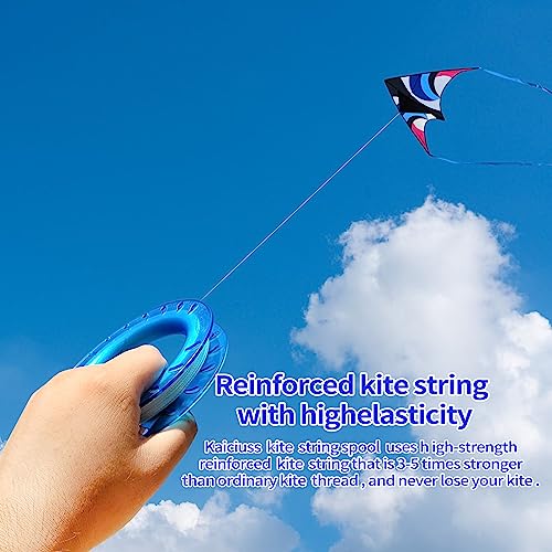Kids Kite Hoop Set with Reinforced Line - Blue & Purple, Easy to Use