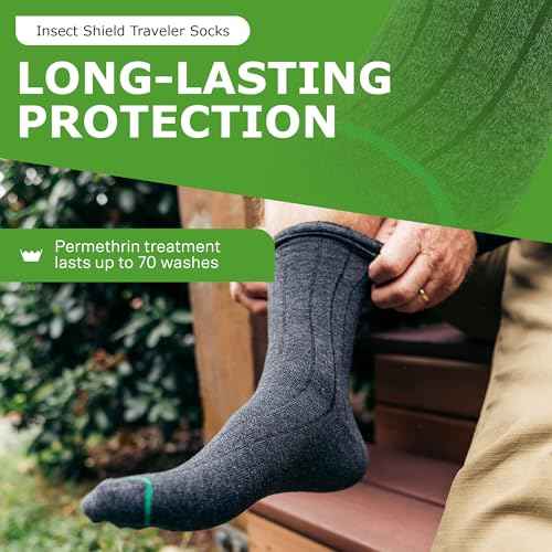 Insect Shield Traveler Socks With Permethrin Bug Repellant - Protective Clothing for Men & Women