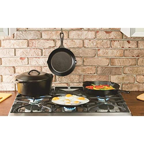Lodge BOLD Exclusive 7 Quart Premium Pre-Seasoned Cast Iron Dutch Oven with Lid - Dual Handles - Use in the Oven, on the Stove, on the Grill or over the Campfire - Black