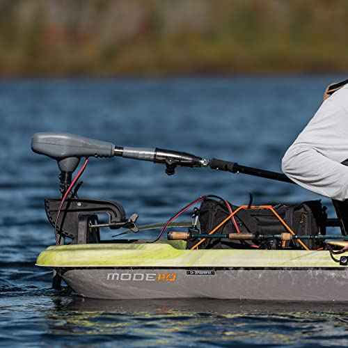 Pelican Transom Kayak Motor Mount - Quick & Easy Trolling Motor Setup - The Catch Series - Black