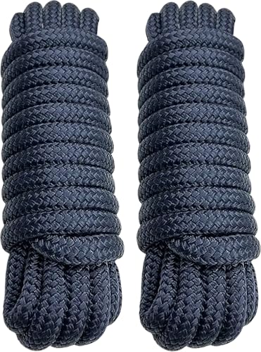 Double Braid 5/8" x 15' Boat Dock Lines (2-Pack) – Nylon Ropes for