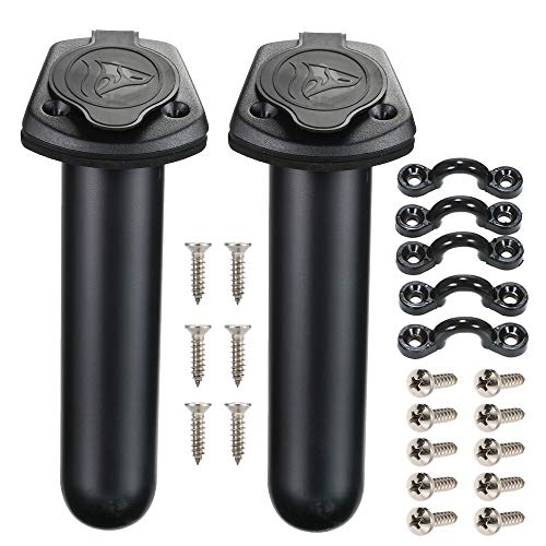 Kayak Fishing Rod Holder & Paddle Clips - Durable, Easy Install, Includes Screws