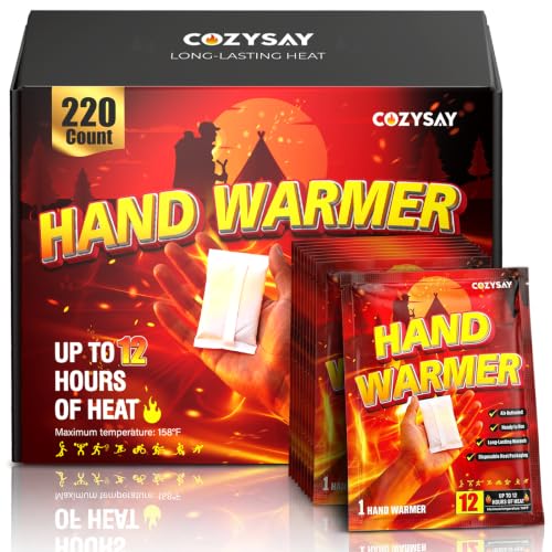 Disposable Hand Warmers Pack - 12 Hour Air-Activated, Odorless & Portable for Outdoor Activities