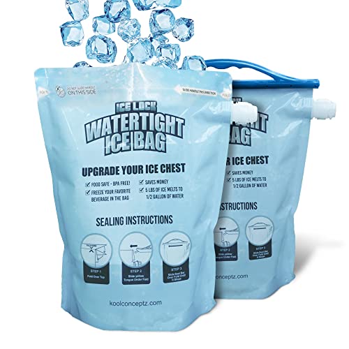 96 Fl Oz Leakproof Reusable Ice Bag Set - Large Cold Cooler Ice Packs