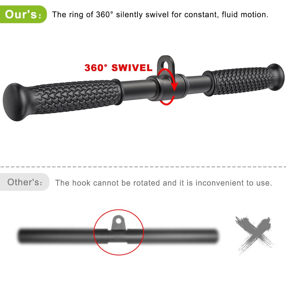 SELEWARE 22" Straight Bar Cable Attachment Tricep LAT Pull Down Attachment