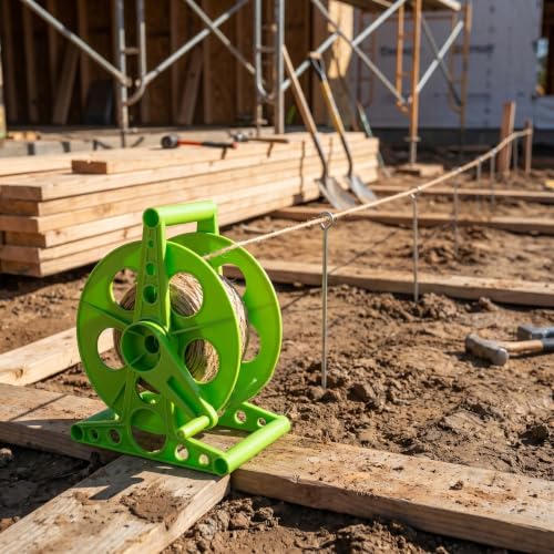 Sports Field Line Marking Rope Reel with Handle and Ground Pegs 1600ft