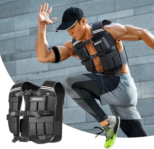 PROIRON Adjustable Weighted Vest 1lb-22lb for Fitness & Training - Removable Weights