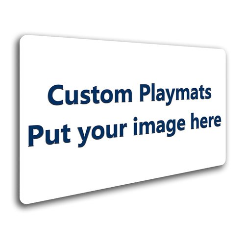 Custom playmat 24x14 Inches - Non-Slip Play Mat with Storage Bag, Printable Play Area & Optional Stitched Edges for Tabletop Games, Keyboard, Office & Home Use