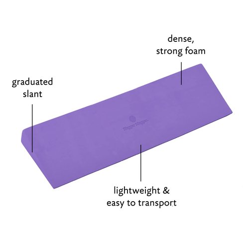Hugger Mugger Yoga Wedge - Gray - Gentle Lift for Sensitive Wrists, Durable and Stable, Supports Joints, Great for Downward Dog
